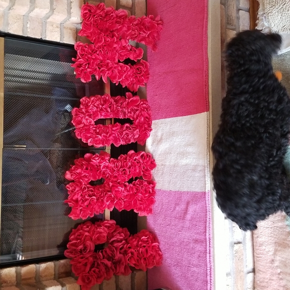 Prom letters with red flowers - Picture 1 of 5